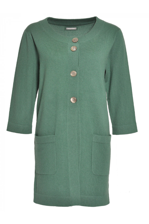 Kaschmirstrickjacke Mittelgrün