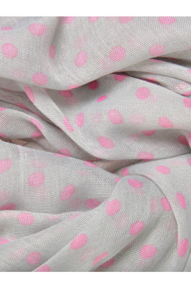 Schal Grau mit rosa Punkten Hugo´s by K
