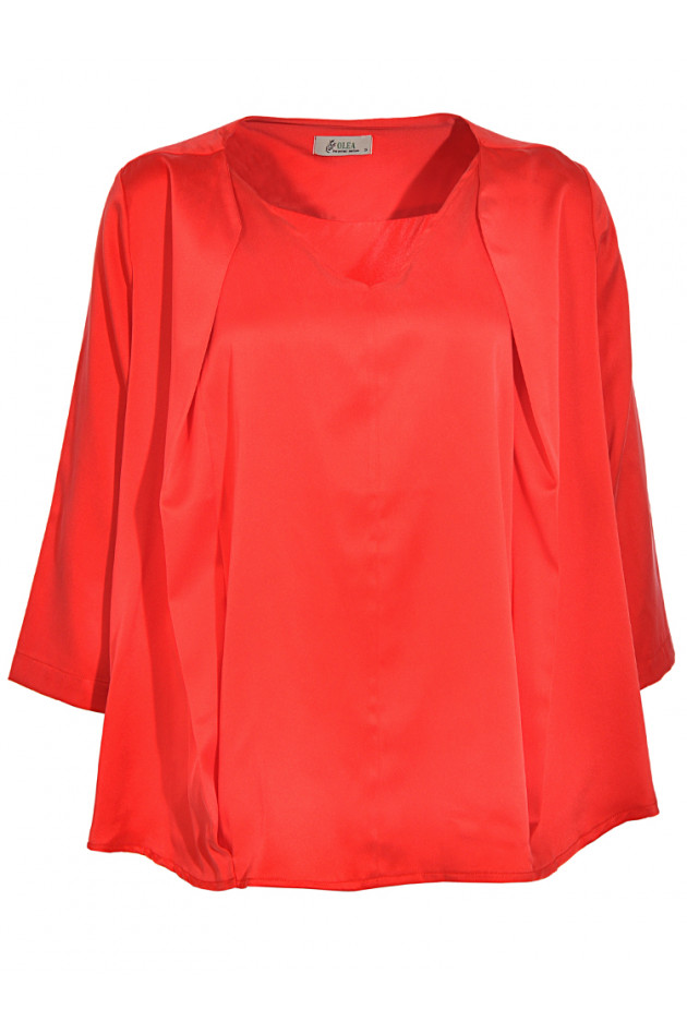 Olea Seidenbluse Rot