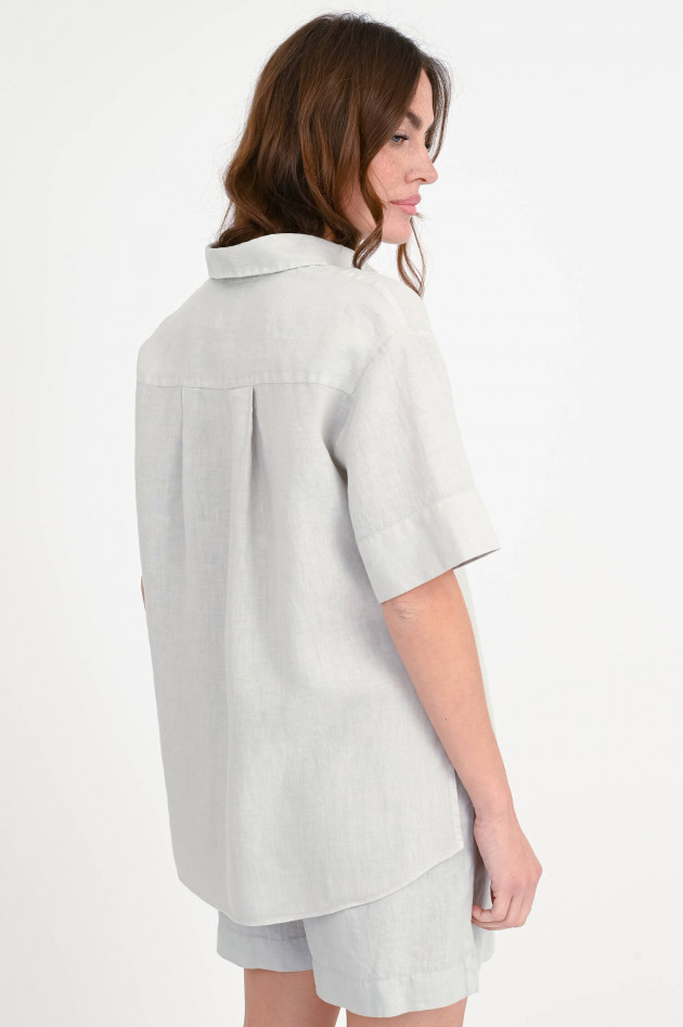 1868 Kurzarm Leinenbluse ZOE in Stone