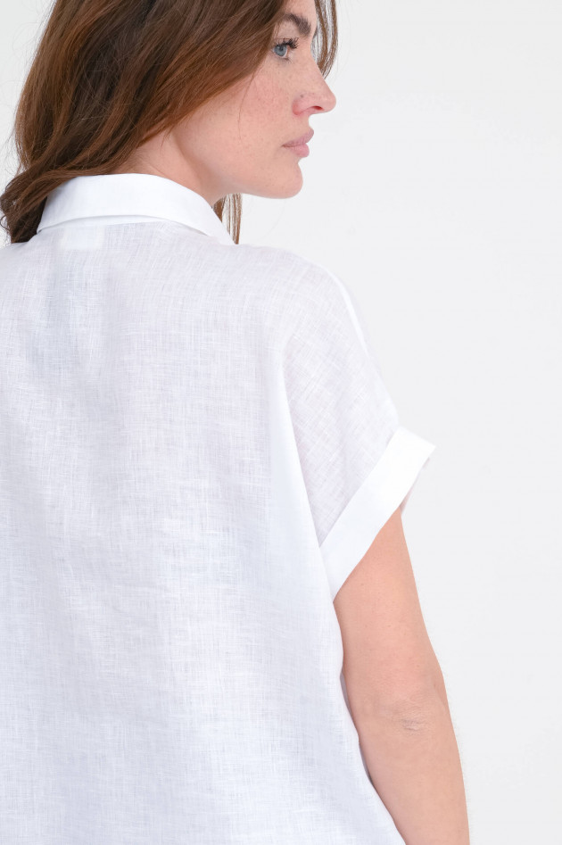 1868 Bluse MENA aus Leinen in Weiß