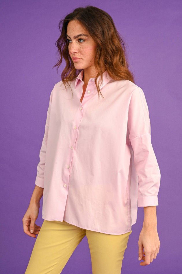 1868 Oversized Baumwoll-Bluse in Rosa