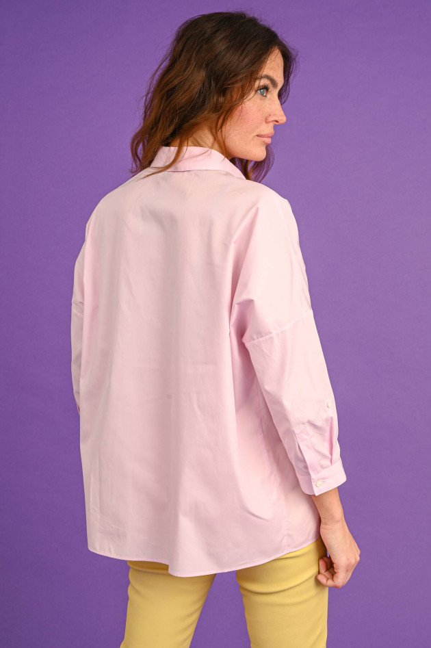 1868 Oversized Baumwoll-Bluse in Rosa