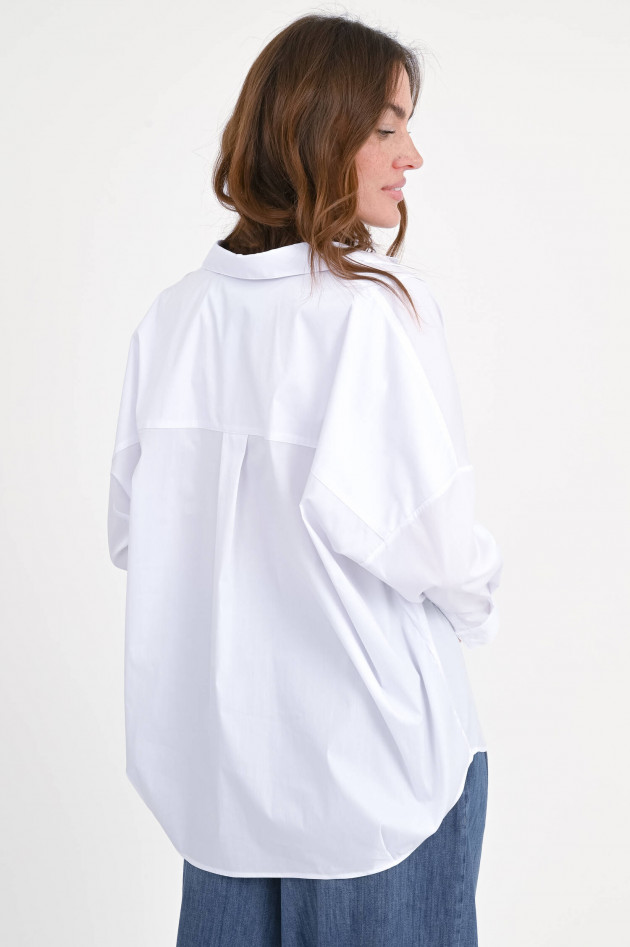 1868 Bluse BIA mit Tunika-Ausschnitt in Weiß