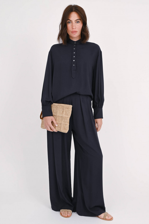 1868 Bluse mit langem Arm in Navy
