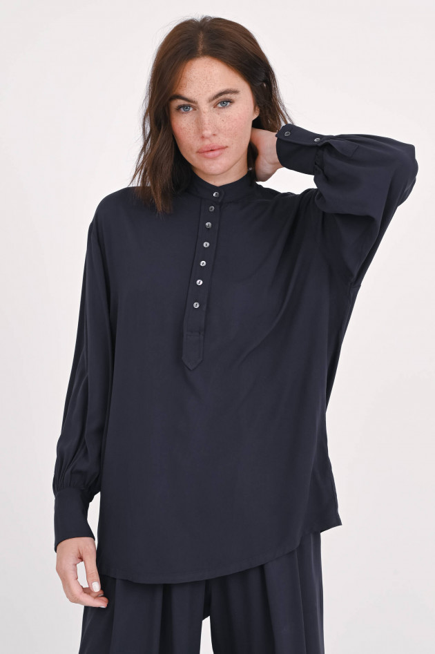 1868 Bluse mit langem Arm in Navy