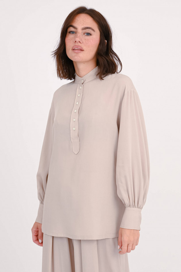 1868 Bluse mit langem Arm in Beige