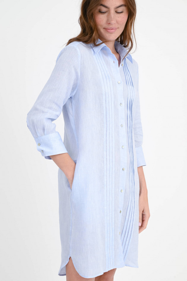 1868 Kleid MALNINA mit Biesen in Hellblau