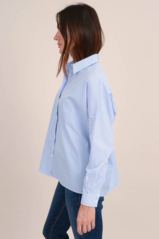1868 Oversize Bluse GIOIA in Weiß/Blau