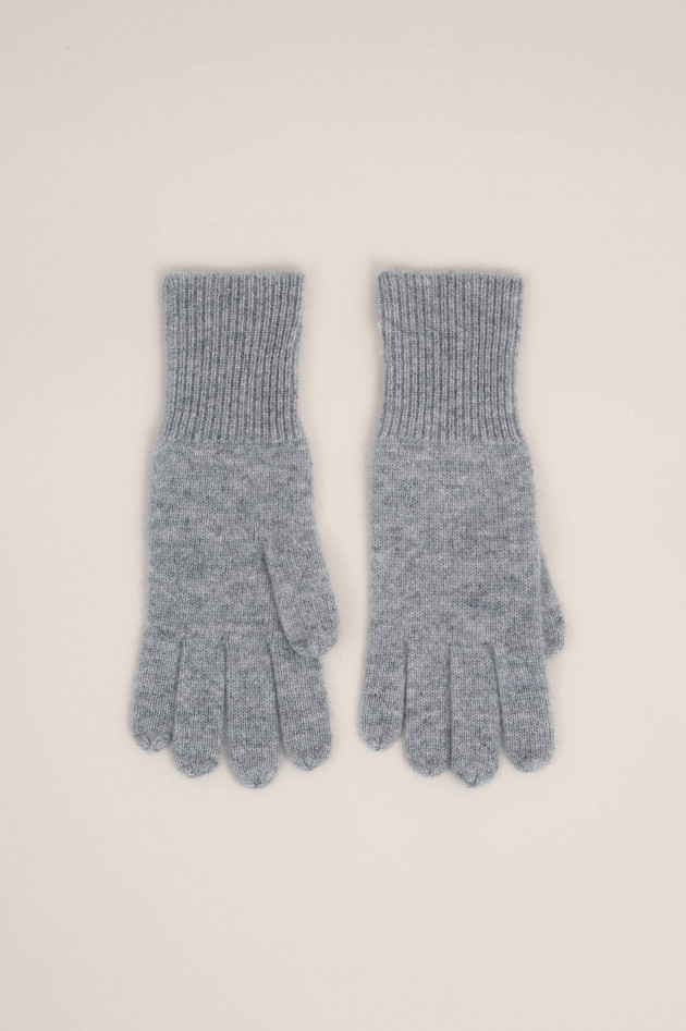 1868 Cashmere Handschuhe in Grau meliert
