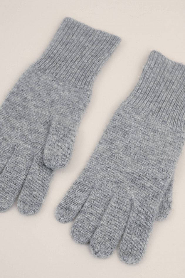 1868 Cashmere Handschuhe in Grau meliert