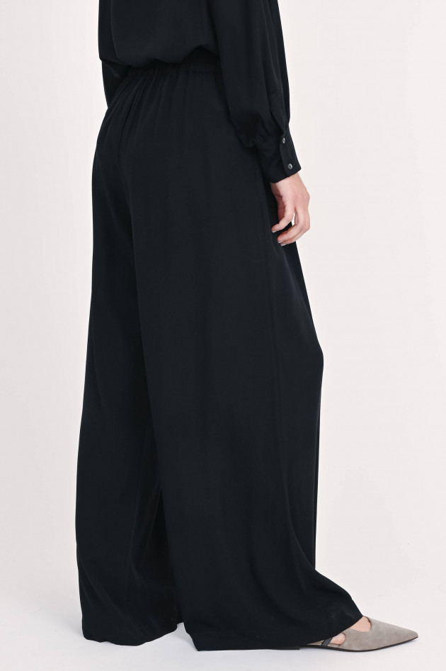 1868 Hose PARIGI mit weitem Bein in Schwarz