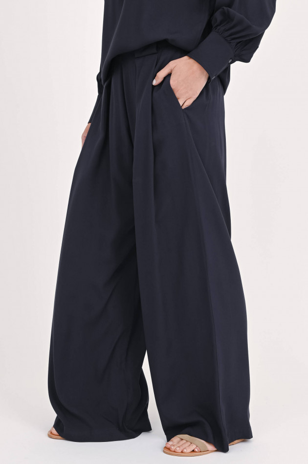 1868 Hose PARIGI mit weitem Bein in Navy