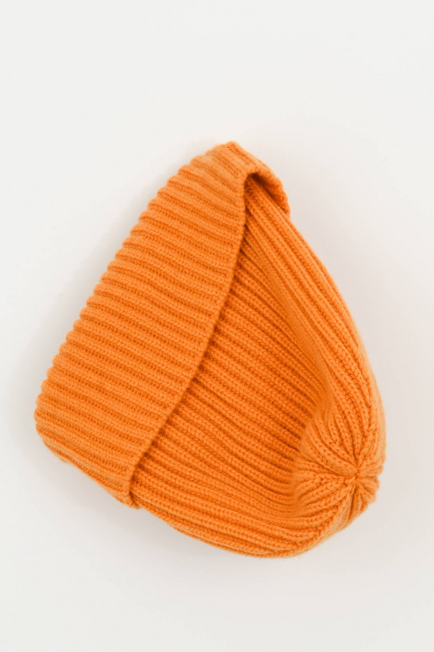 1868 Mütze aus Cariaggi Cashmere in Orange