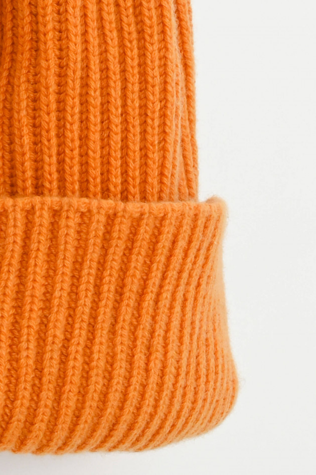 1868 Mütze aus Cariaggi Cashmere in Orange