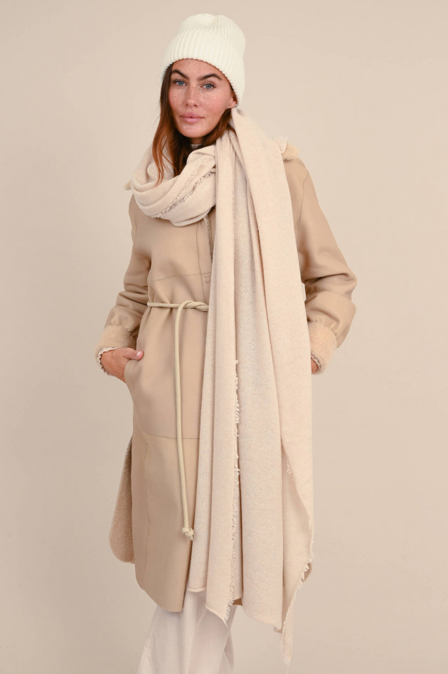 1868 Midi-Mütze aus Cashmere in Creme