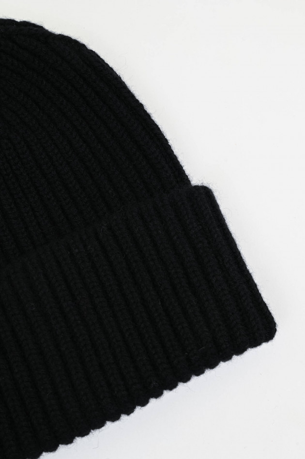 1868 Midi-Mütze BARI aus Cashmere in Schwarz