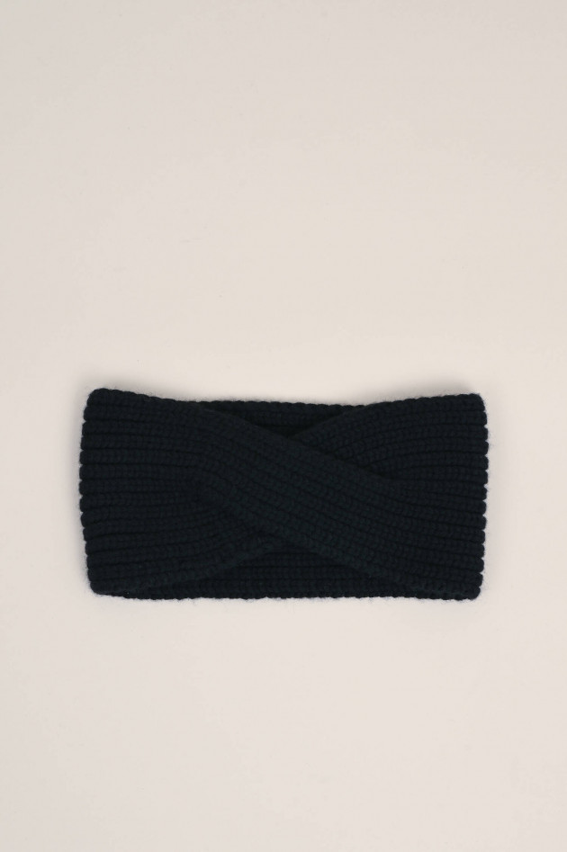 1868 Cashmere Stirnband mit Twist in Schwarz