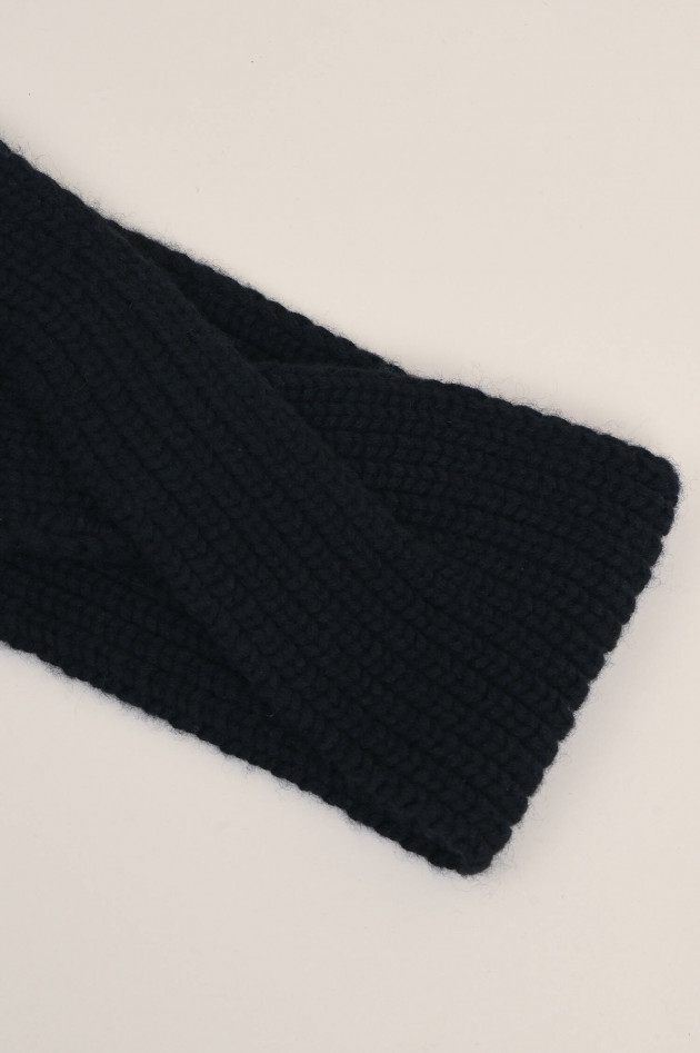 1868 Cashmere Stirnband mit Twist in Schwarz