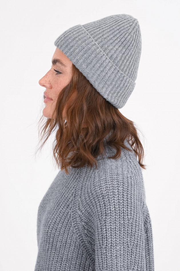 1868 Midi-Mütze BARI aus Cashmere in Grau