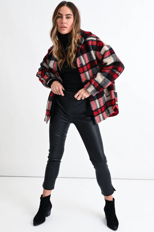 1868 Karierte Hemdjacke in Rot/Beige/Schwarz GRUENER.AT