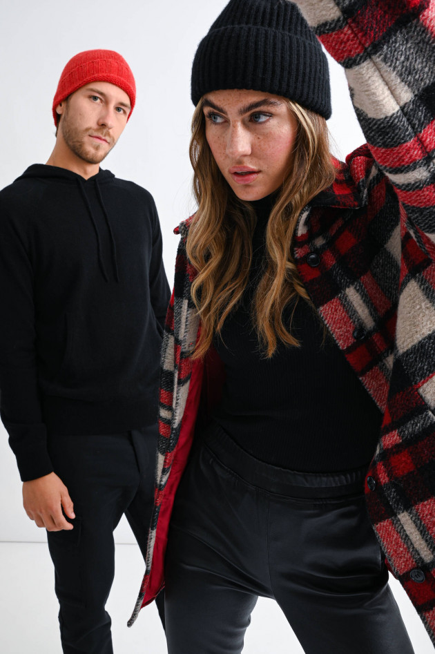 1868 Karierte Hemdjacke in Rot/Beige/Schwarz GRUENER.AT