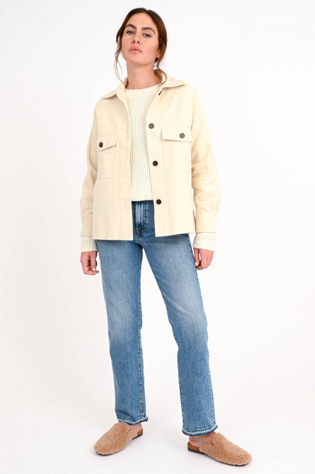 1868 Boxy Flanell-Overshirt in Sand
