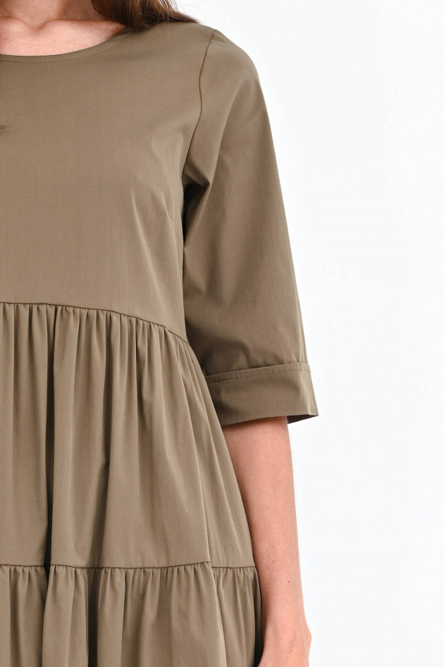 1868 Midi-Volantkleid in Khaki