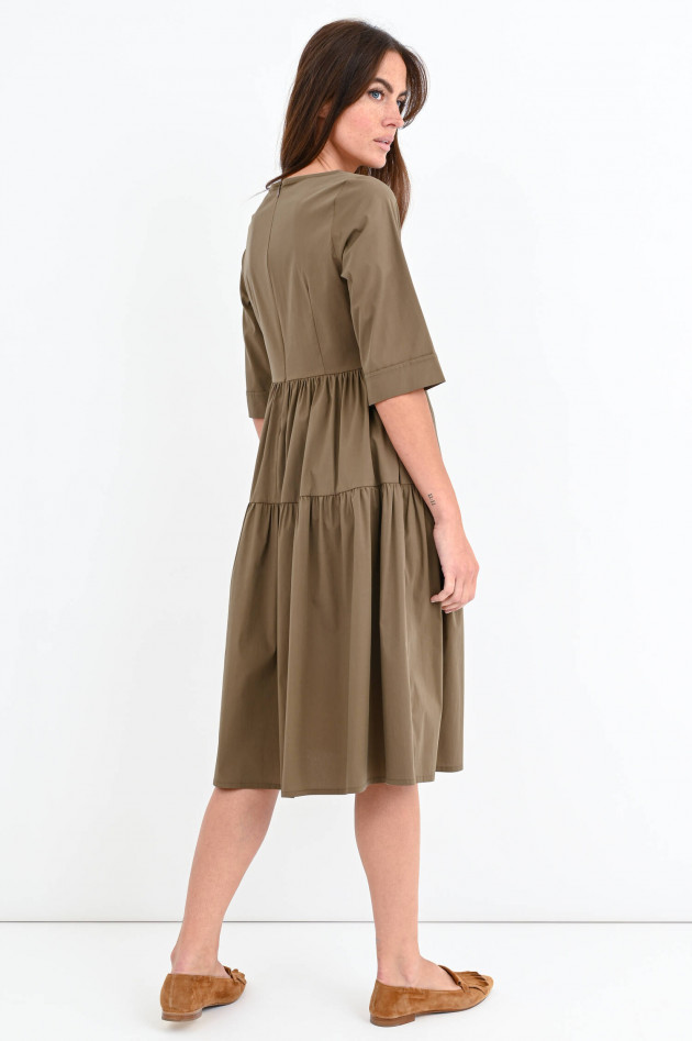 1868 Midi-Volantkleid in Khaki