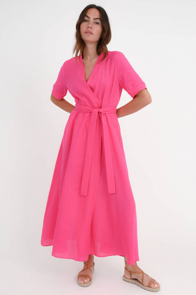 1868 Wickel-Leinenkleid Pink