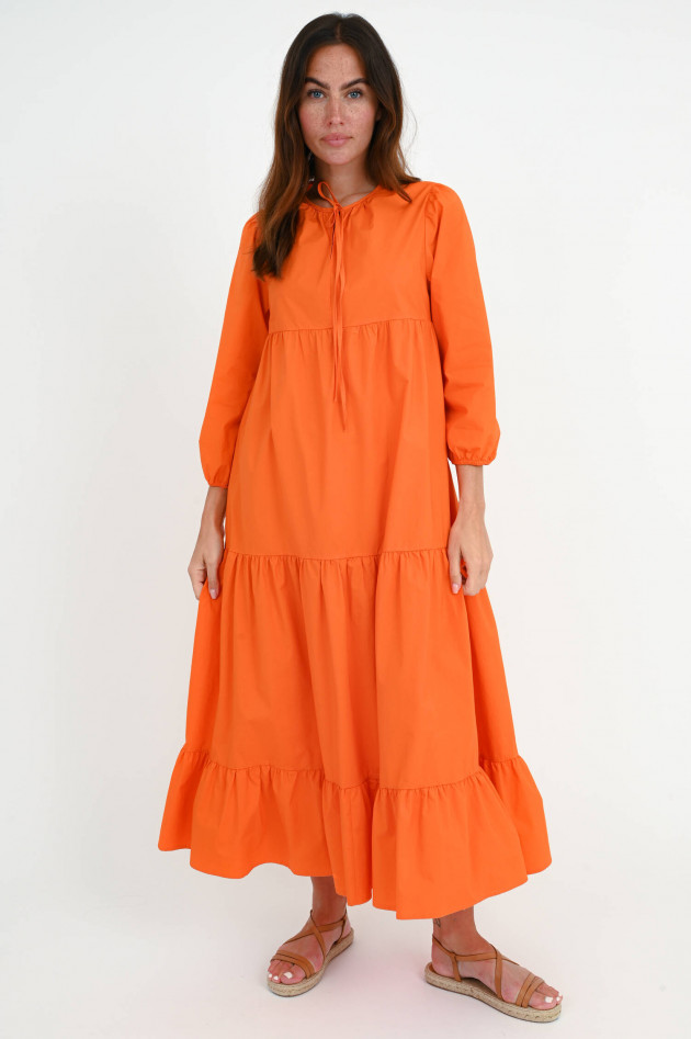 1868 Kleid AZZURA mit Volants in Orange