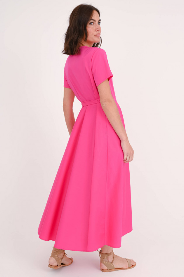 1868 Wickelkleid aus Baumwollpopeline in Pink