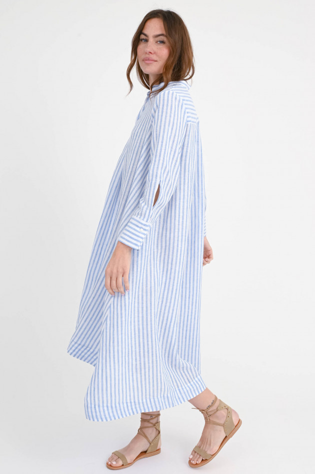 1868 Midikleid OTORRA in Wasserblau/Weiß gestreift