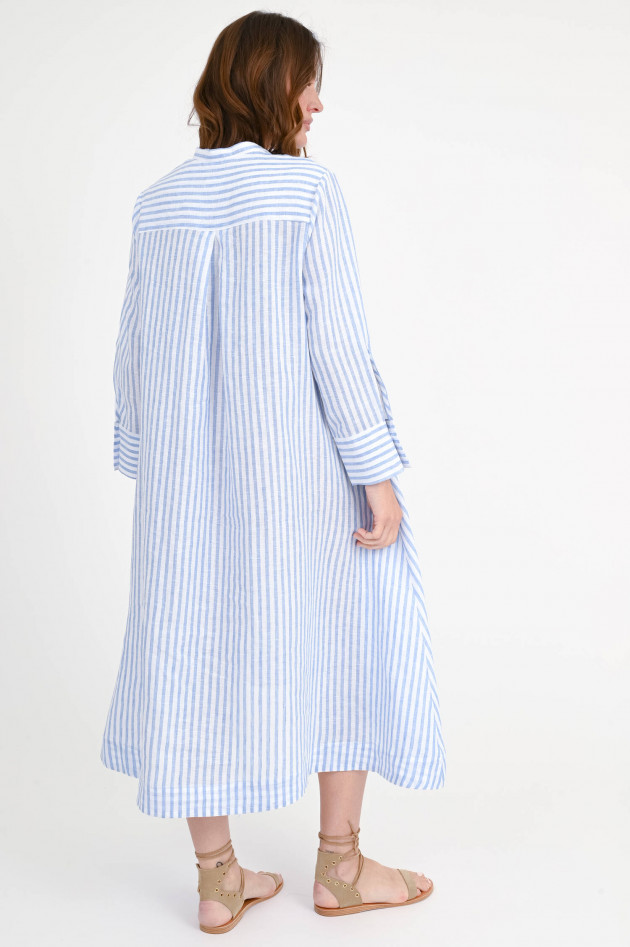 1868 Midikleid OTORRA in Wasserblau/Weiß gestreift