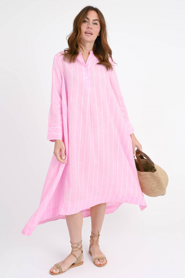 1868 Midikleid OTORRA in Pink/Weiß mit breiten Streifen