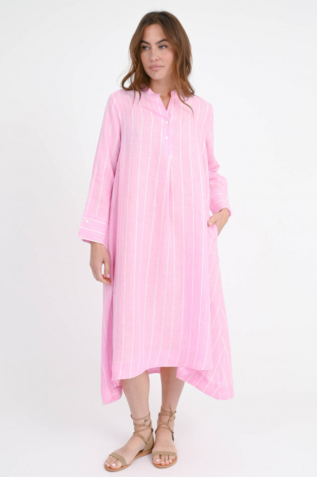 1868 Midikleid OTORRA in Pink/Weiß mit breiten Streifen