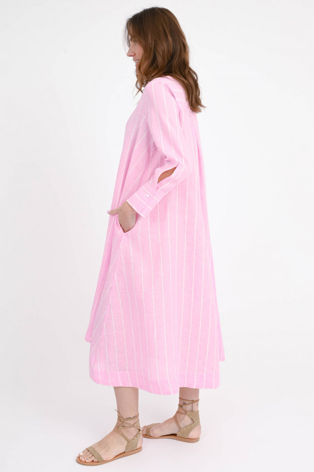 1868 Midikleid OTORRA in Pink/Weiß mit breiten Streifen