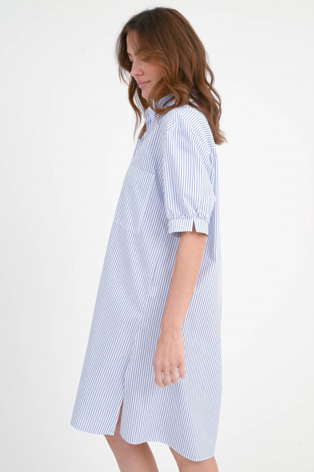 1868 Blusenkleid OTESSA in Weiß/Navy gestreift