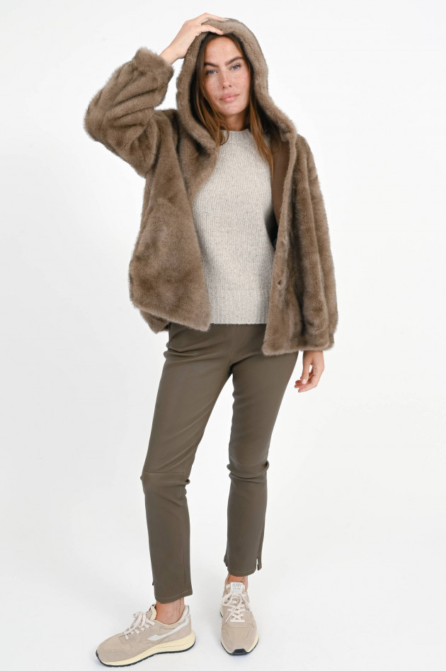 1868 Jacke HOVY mit Kapuze in Moka