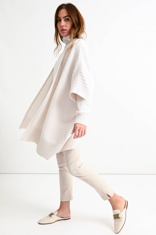 1868 Poncho aus Cashmere-Mix in Natur