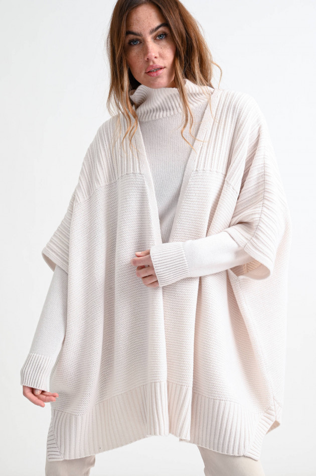 1868 Poncho aus Cashmere-Mix in Natur