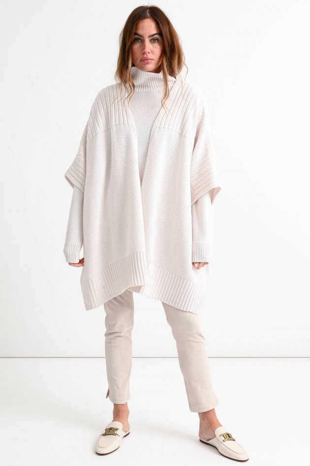 1868 Poncho aus Cashmere-Mix in Natur