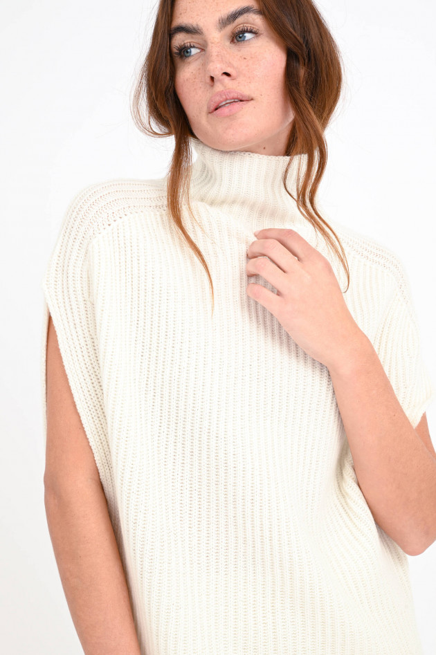 1868 Rippstrickpullunder mit Turtleneck in Vanille