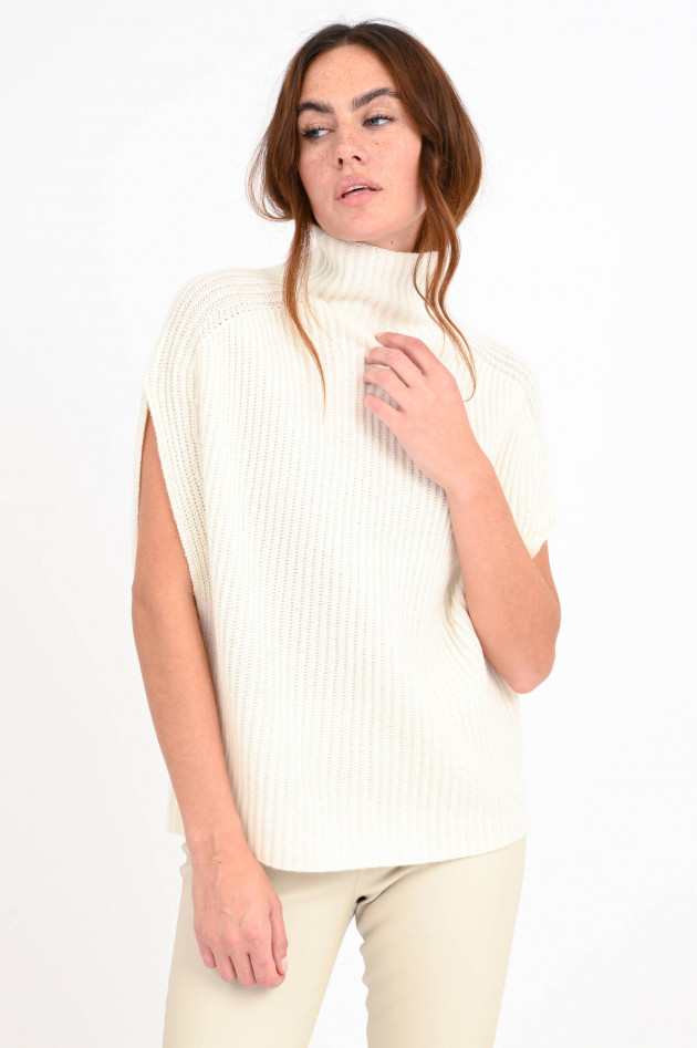 1868 Rippstrickpullunder mit Turtleneck in Vanille