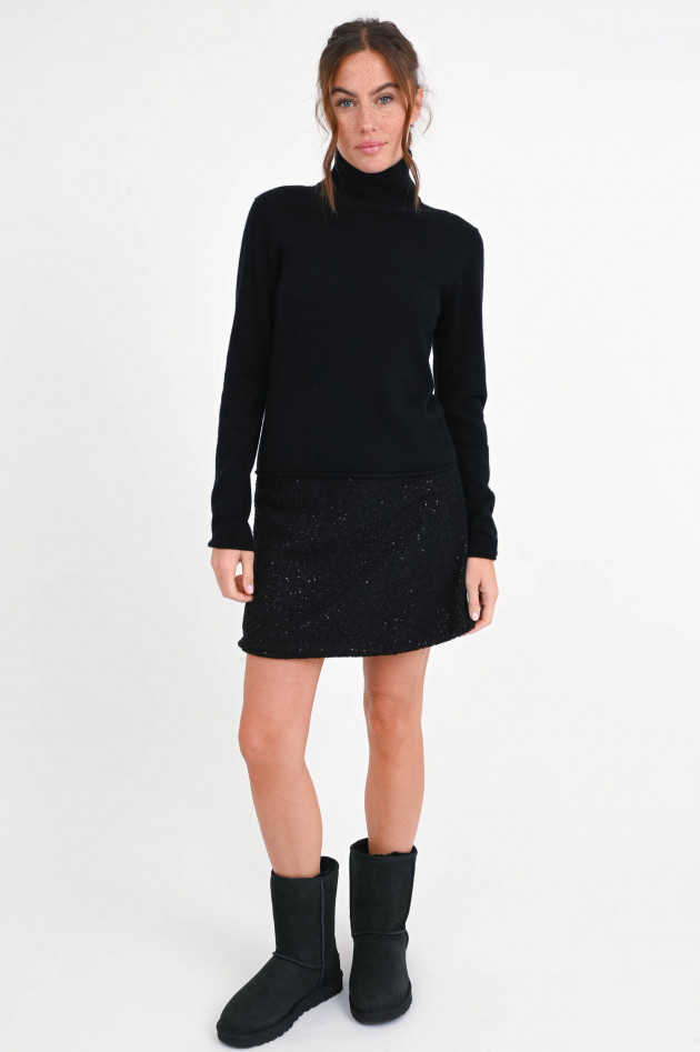 1868 Cashmere-Rollkragenpullover in Schwarz