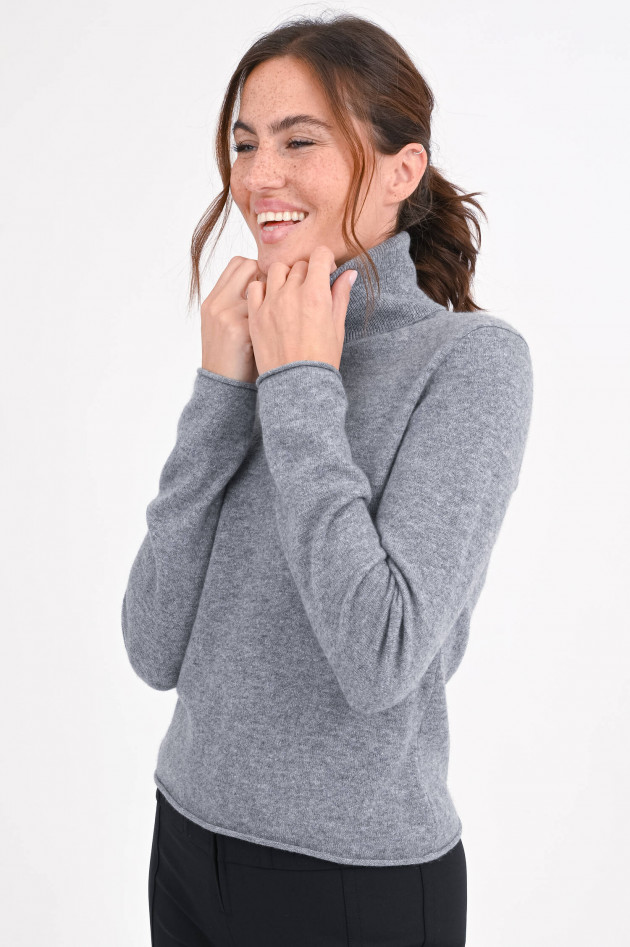 1868 Cashmere-Rollkragenpullover in Grau