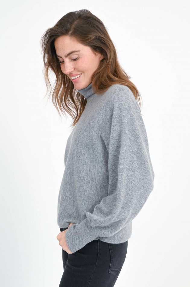 1868 Pullover aus Woll-Cashmere-Mix in Mittelgrau
