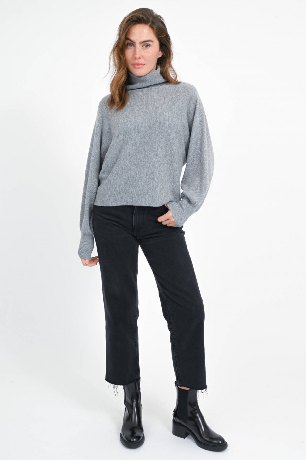 1868 Pullover aus Woll-Cashmere-Mix in Mittelgrau