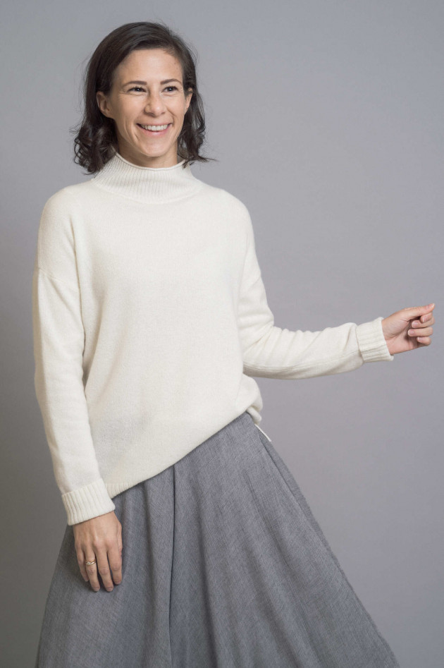 1868 Cashmere Turtleneckpullover in Offwhite