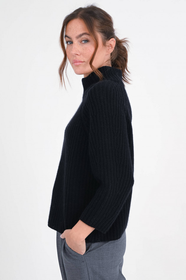 1868 Woll-Cashmere Pullover in Schwarz
